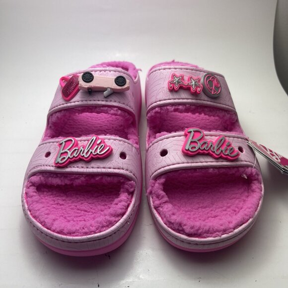 CROCS X BARBIE CLASSIC COZZZY SANDAL SIZE US 13 MENS NEW - Picture 2 of 9